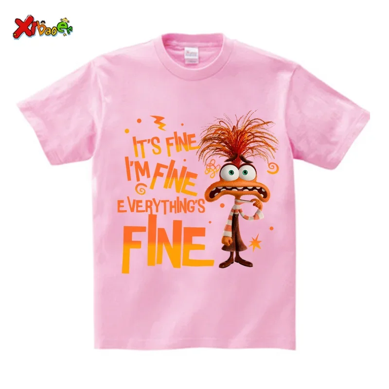 Vnútri von 2 tričko chlapci dievčatá s krátkym rukávom tričká narodeniny Tričko Príležitostné top karikatúry Tshirt oblečenie detské oblečenie móda