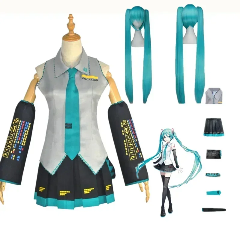 Vocaloid Miku - Japonskí muži Ženy parochňové kostýmy Future miku cosplay outfit pre začiatočníkov ženský halloween outfit plus sizea