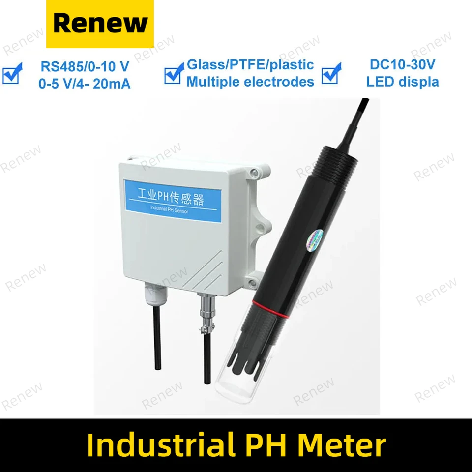 Voda Kvalita pH snímač Industrial Electrode Probe Ovládače