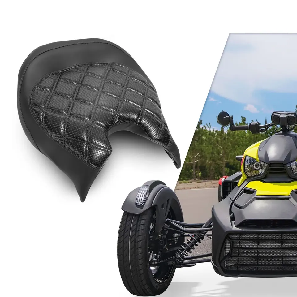 Vodič jazdec Vysoko kvalitný kožený čierny Rhomboid Comfort Seat pre Can Am Ryker 600 900 Sport Rally Edition 2019-2023 Motocykel