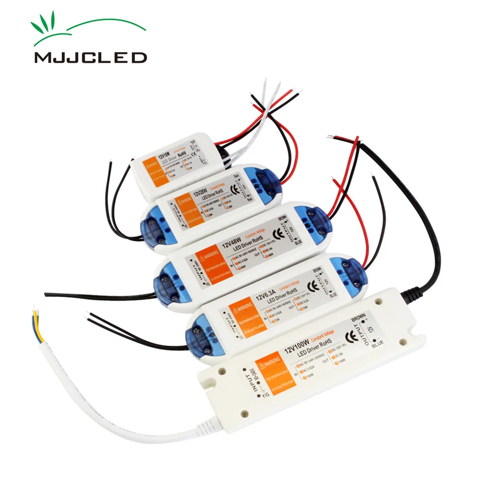 Vodič LED 12V 18W 100W 28W 48W 72W napájací napájací adaptér AC 110V 220V až 12 V DC osvetľovací transformátor pre LED pásik CCTV