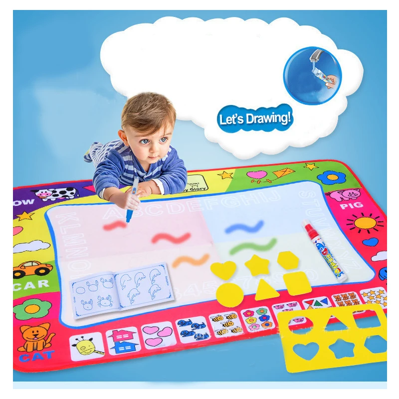 Vodná kresba rohože a 2 perá voda Doodle Mat Písanie dosky Doodle Board Omaľovanky