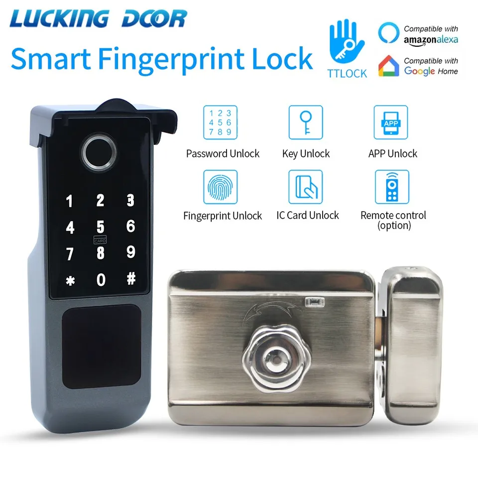 Vodotesná aplikácia TTLOCK SMART Bluetooth odtlačok prsty