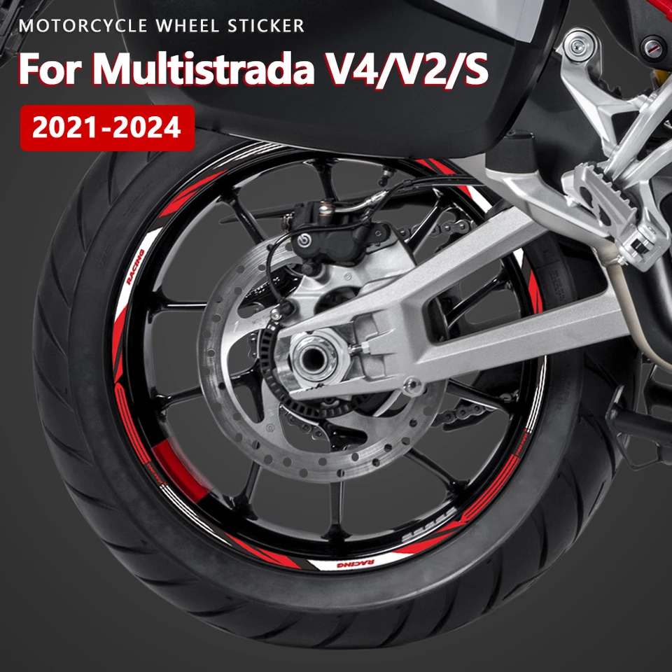 Vodotesné nálepky na nálepku na motocykle pre Ducati Multistrada V4S V4 V2 S V2S Príslušenstvo 2021-2024 19 17 palcov