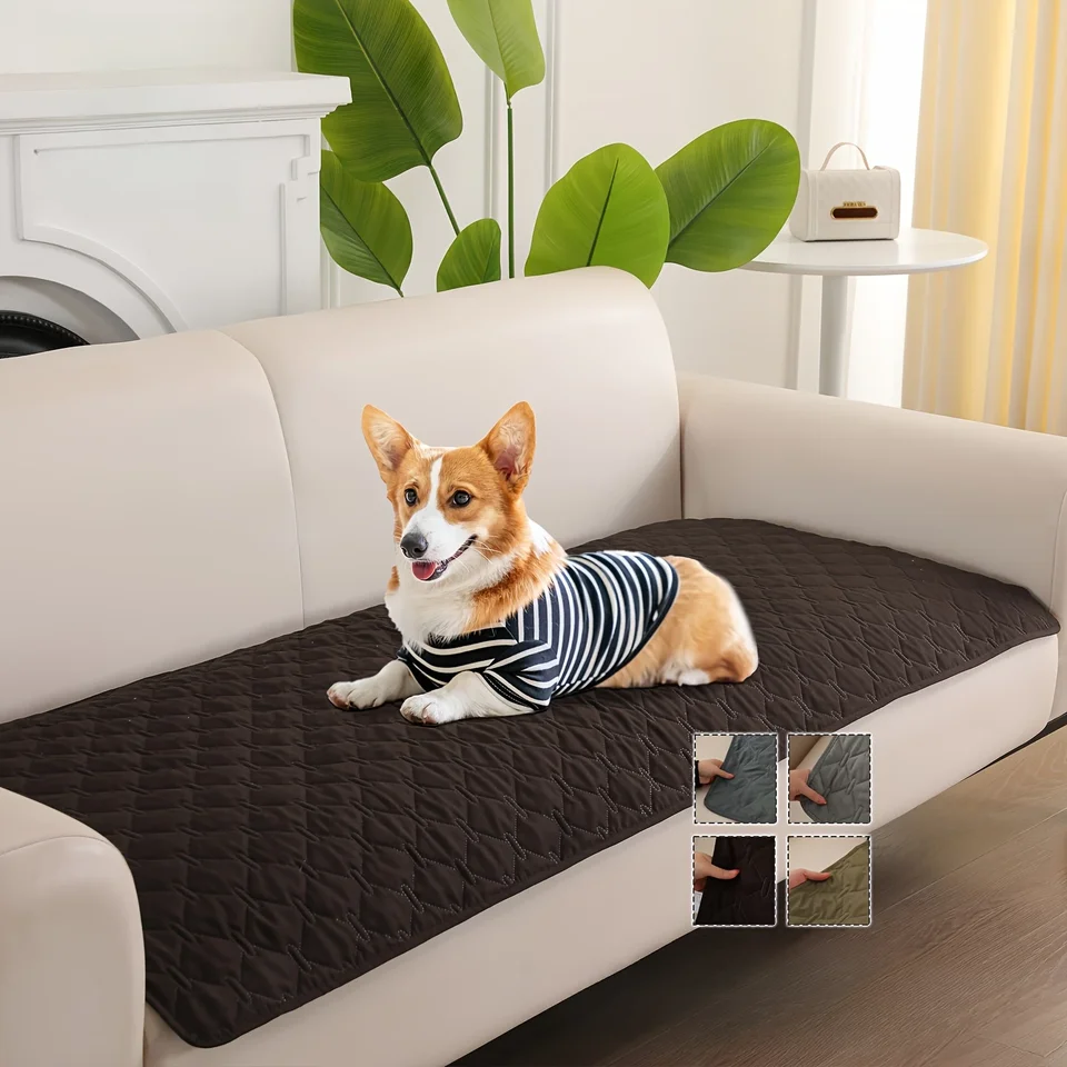 Vodotesné pohovka kryt Plaid Plaid Bed Bed Rat Square Polyester Fiber Fiber Ochranca
