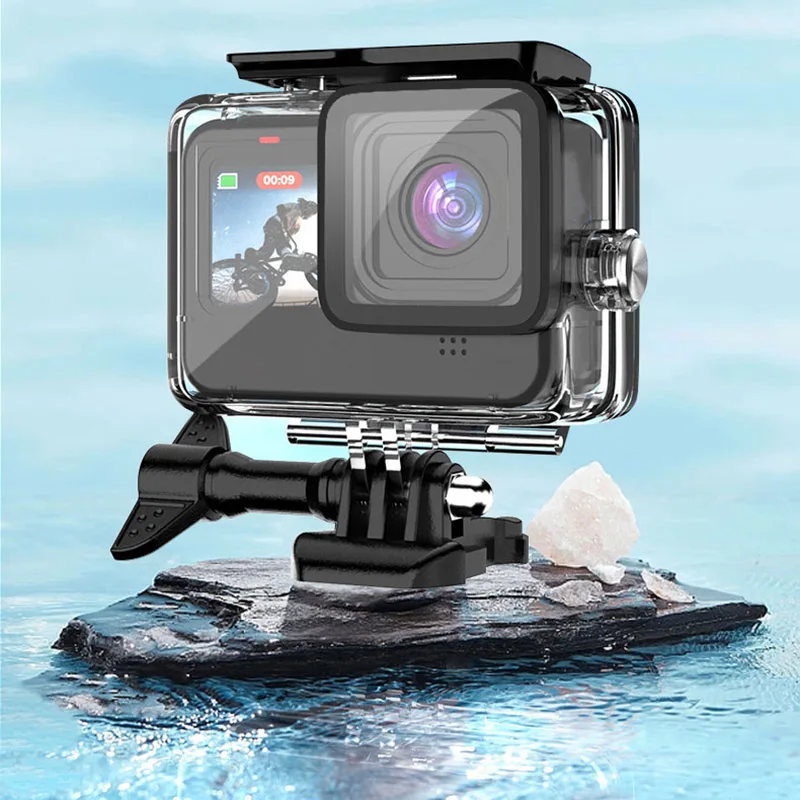 Vodotesné puzdro a plávajúce ručné rukoväť pre GoPro Hero 12 11 10 9 Podporuje 40 m/131 stôp pod vodou šnorchlovanie hlboké potápanie