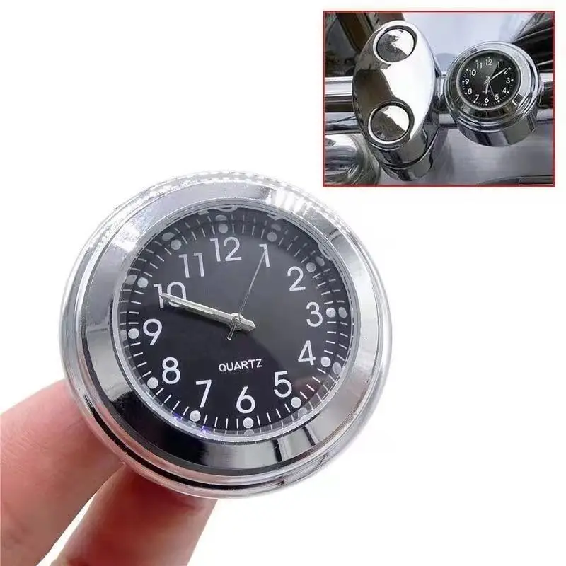 Vodotesný chrómový motocykel Motocyklový bicykel Mount Quartz Watch Luminous Clock pre Yamaha Cygnus Dragstar 650 DT 125 Exciter 150
