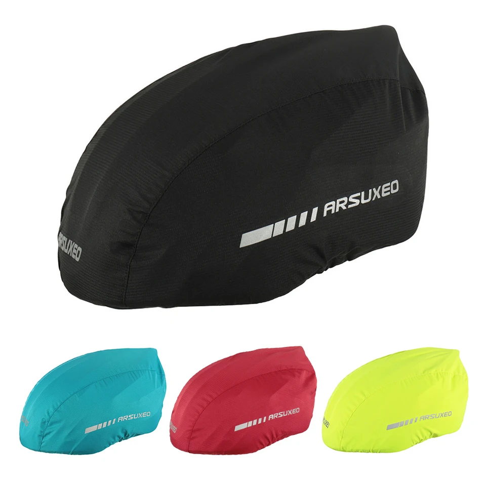 Vodotesný kryt prilby na bicykli s reflexným prúžkom cyklistický bicykel Rain Cover Road Road Bicycle Water Snow Cover