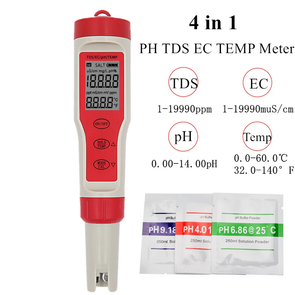 Vodotesný pH meter pero proterabý digitálny pH tester pre akvárium bazén vodné víno laboratórne laboratórium automatická kalibrácia 30%zľava