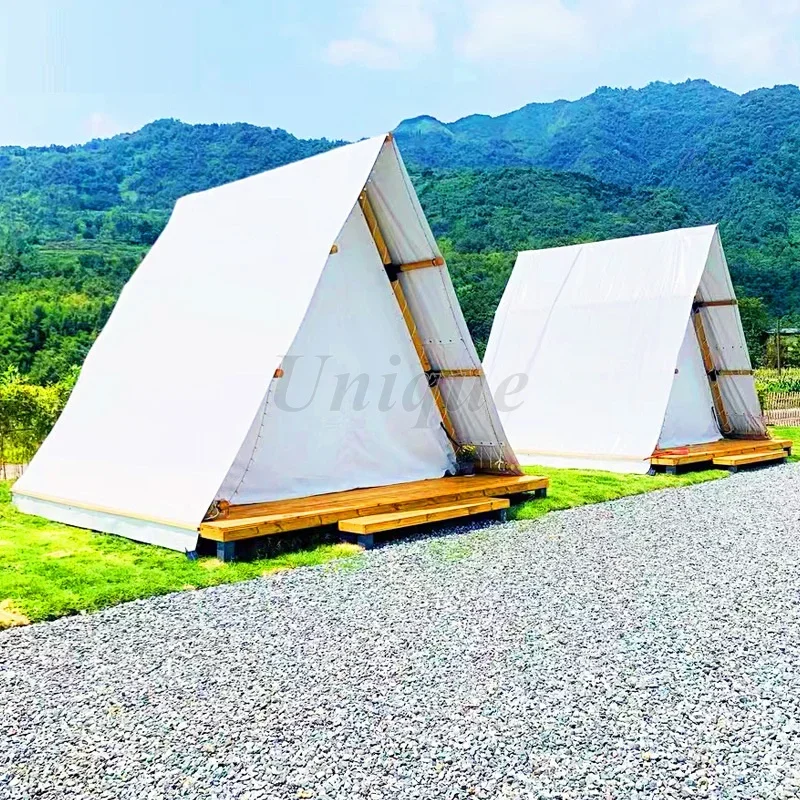 Vodotesný safari Yurt Canvas Glamping Stan, hotelový dom Safari, stan na párty