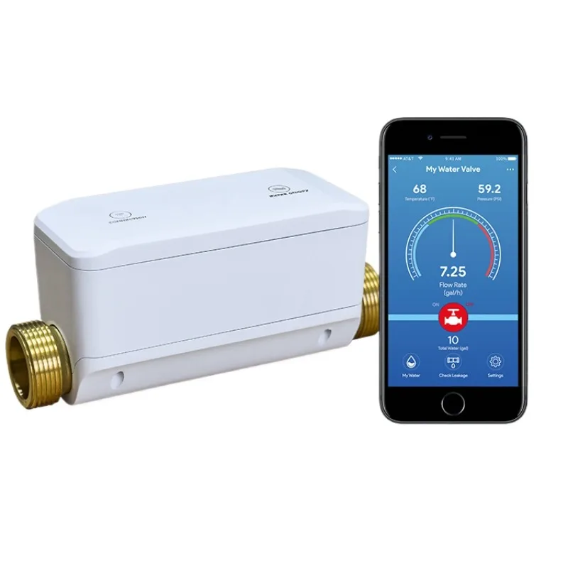 Vodotesný TUYA SMARTLIFE Wireless WiFi BLE Vodný monitor a zatvorenie vody v 3/4 palcovom inteligentnom ultrazvukovom vodnomeri