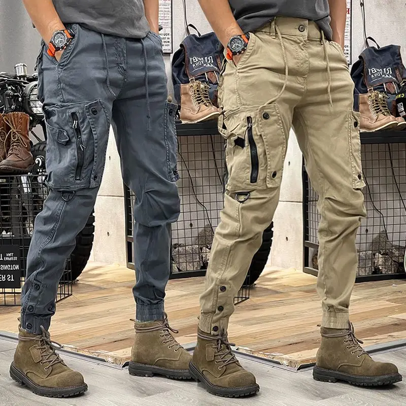 Vojenské taktické nákladné nohavice pánske armádne Príležitostné nohavice zips zips viac vreckovky bavlní