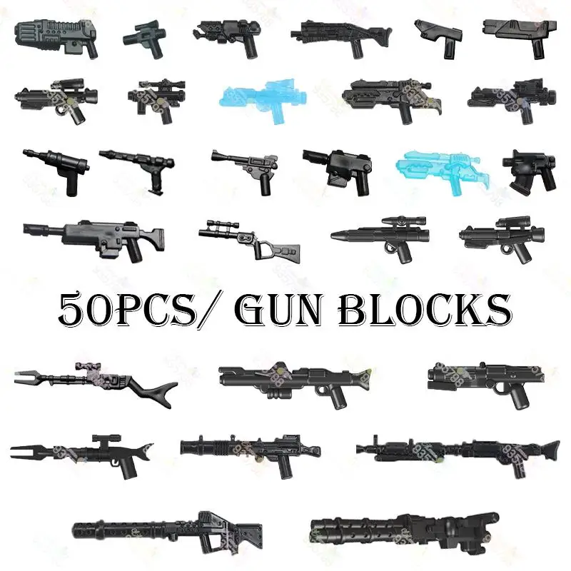 Vojenské zbrane Gun MOC Building Blocks Star W Movie Kreatívne armádne doplnky Technické tehly Vzdelávacie hračky pre deti Darčeky