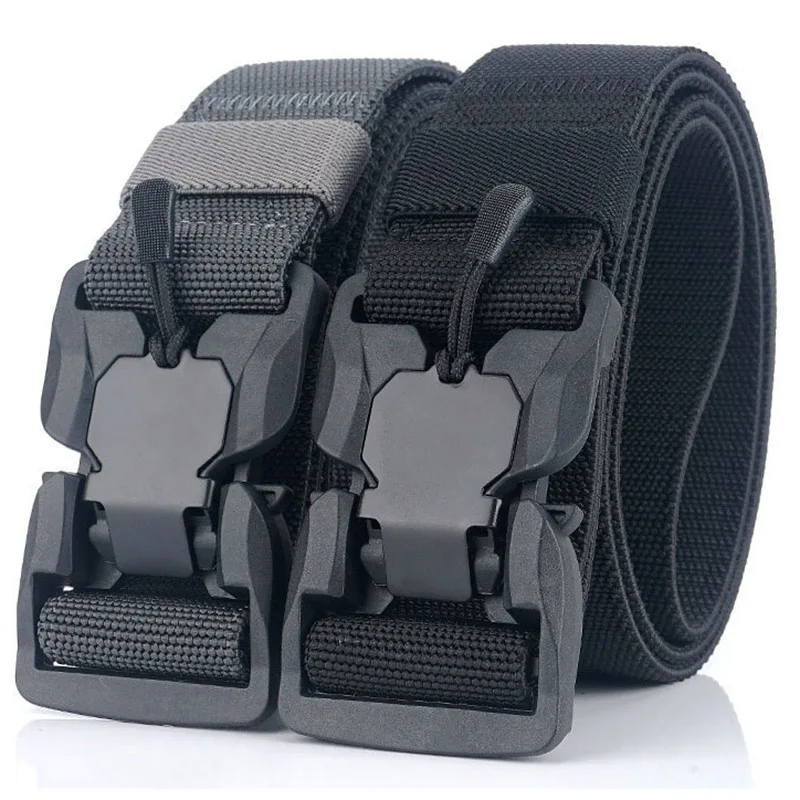 Vojenský nylonový taktický pás pre mužov Ženy unisex magnetické rýchle prepustenie spona armáda vonkajší výcvikový pásový pás pásový remienok nylon