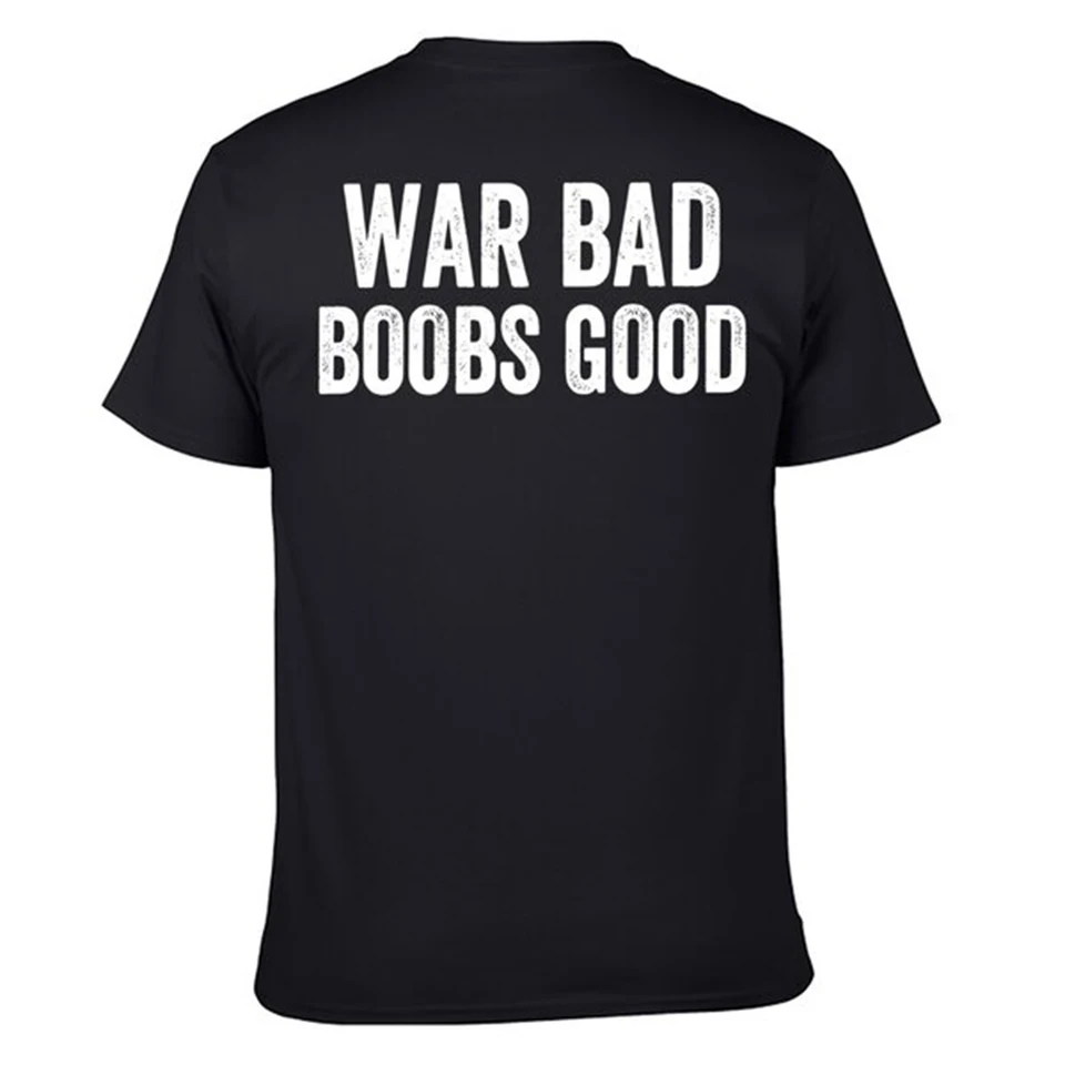 Vojna Bad Boobs Dobré vinobranie vtipné príslovie na zadnom unisexovom tričku neformálny predaj horúcich obojok okrúhly obojok Harajuku Crewneck Heavyweight2024