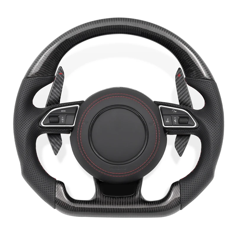 Volant automobilu pre audi r8 tt tts t rs a6 a7 2007-2016 Sport plochý spodný pádl