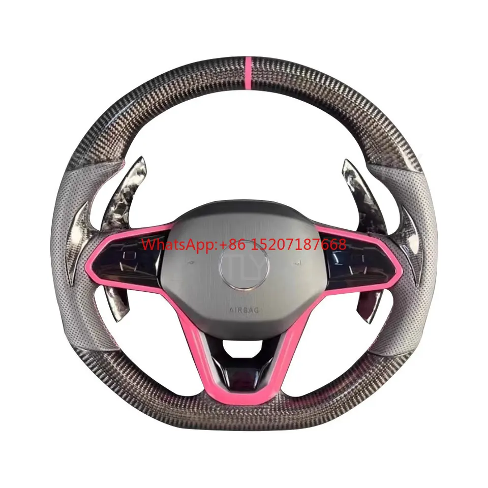 Volant Skutočného volantu z uhlíkových vlákien pre VW Golf 7 8 GTI MK7 MK8 volant z uhlíkových vlákien