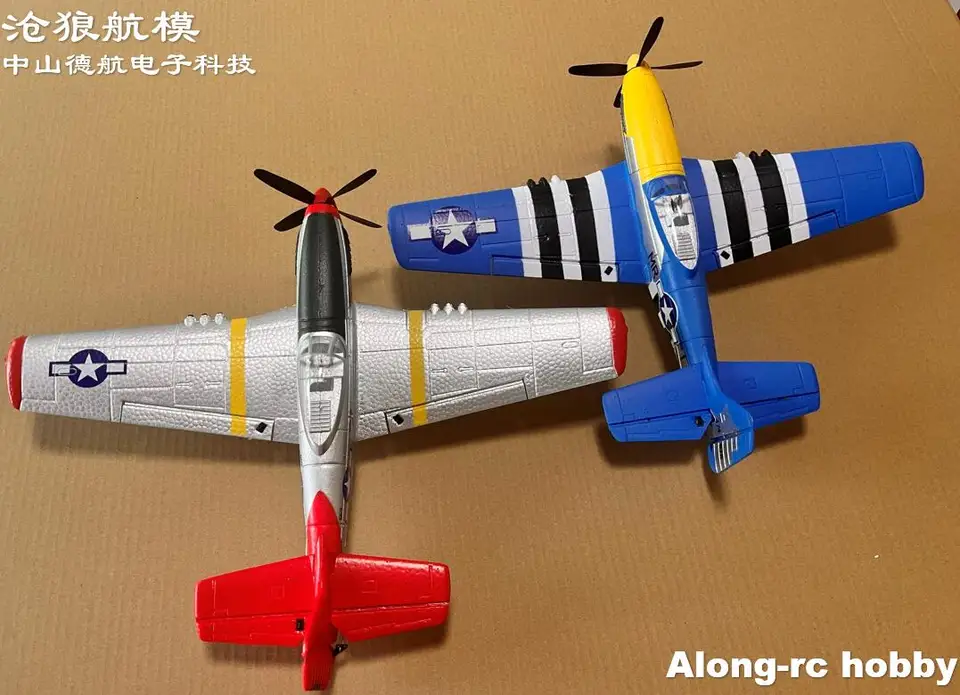 Volantex RC 761-5 P-51 P51D Mustang 400 mm rozpätie krídla 2,4 g RC lietadlové lietadlá RTF 6 osi stabilizátora a jednorazový aerrobatický