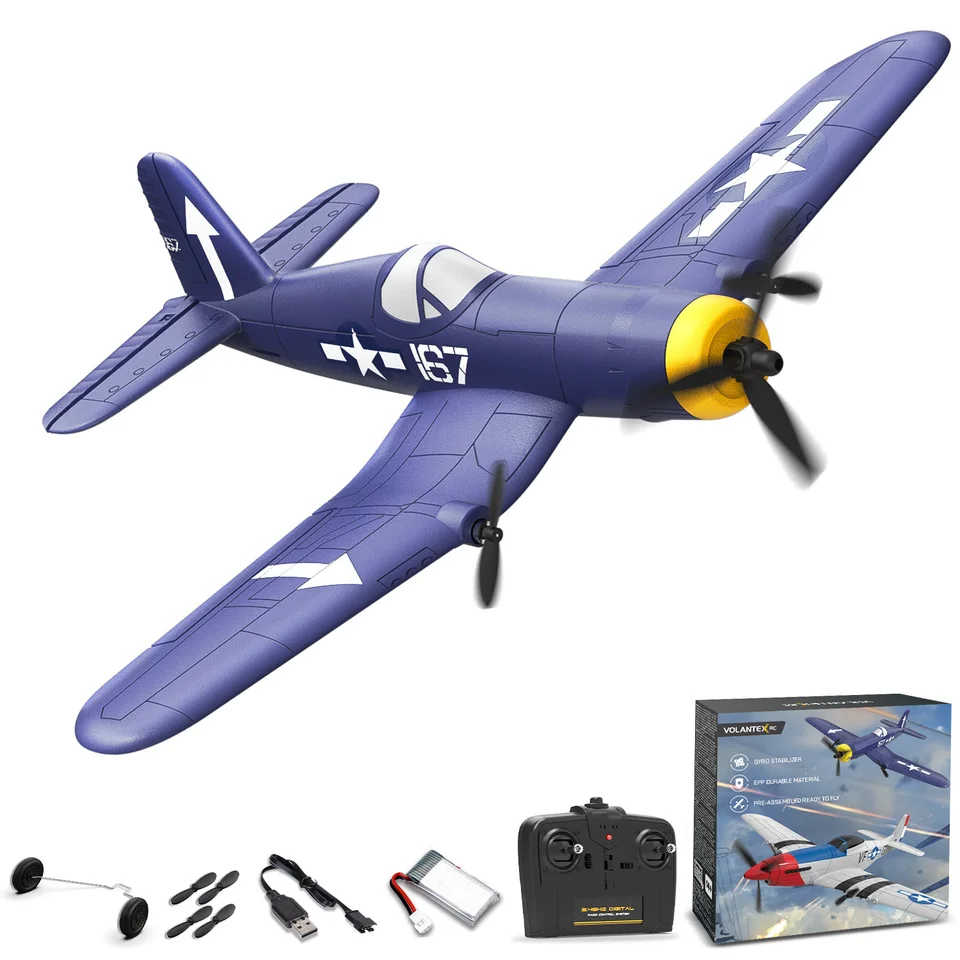 Volantexrc F4U Corsair RC Planica 2.4G 3 -gyro stabilizátor s 400 mm pevným krídlom RC lietadlom EPP Foam lietadlo RTF RTF Fighter