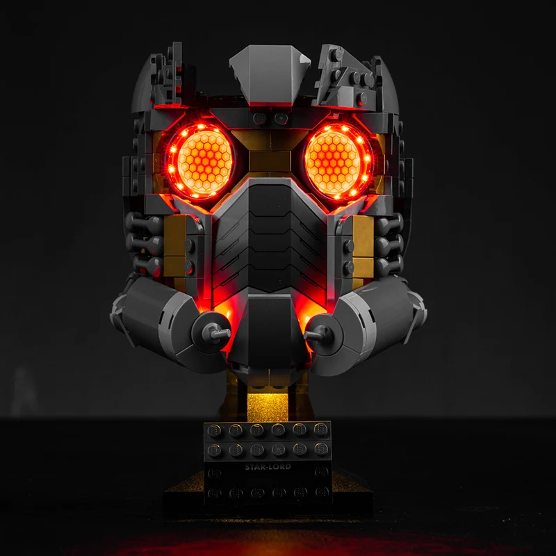 Vonado LED svetlo pre hračky pre domácich majstrov Hračky pre prilbu 76251 Star-Lord (nezahŕňajú model)