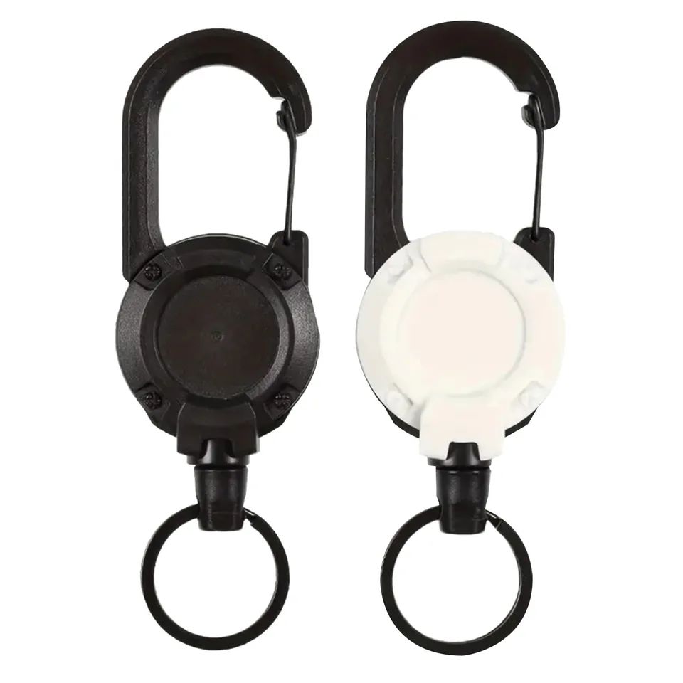 Vonkajšia horolezecká pracka High Elasticity Keychain Multitool Carabiner Držiteľ držiaka odznakového odznaku zatiahnuteľný ID odznak navijak