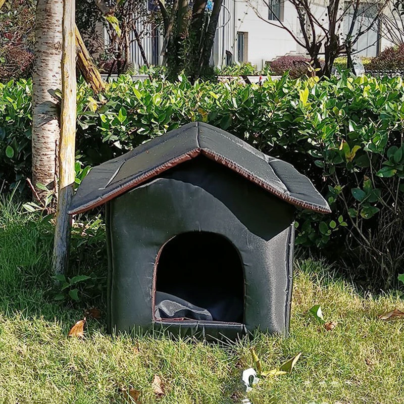 Vonkajšia mačka dom zimná mačka House chovateľská chovateľská stanica, ľahko čistiteľná vodotesná skladacia mačka vrstvová mačka vonkajšia mačka alebo útočisko pre malé psie