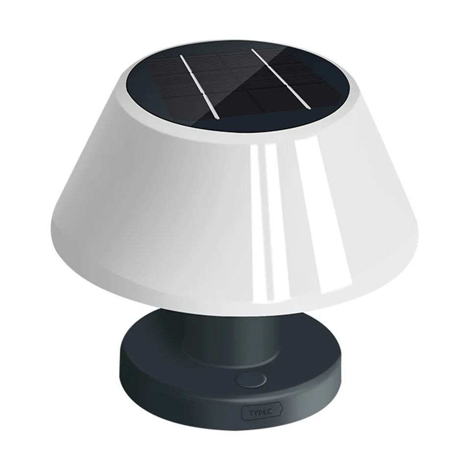 Vonkajšia solárna stolová lampa IP54 Vodotesná záhradná záhrada solárne čítanie Lampa 4-úroveň Domáca