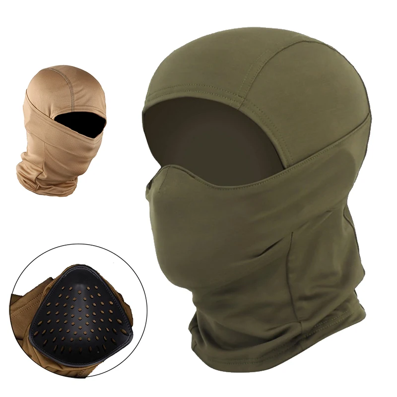 Vonkajšia vojenská taktika Balaclava Headmask Silikone Half Mask Windproof Helma Air Gun Lunting CS Game Suncreen Hat