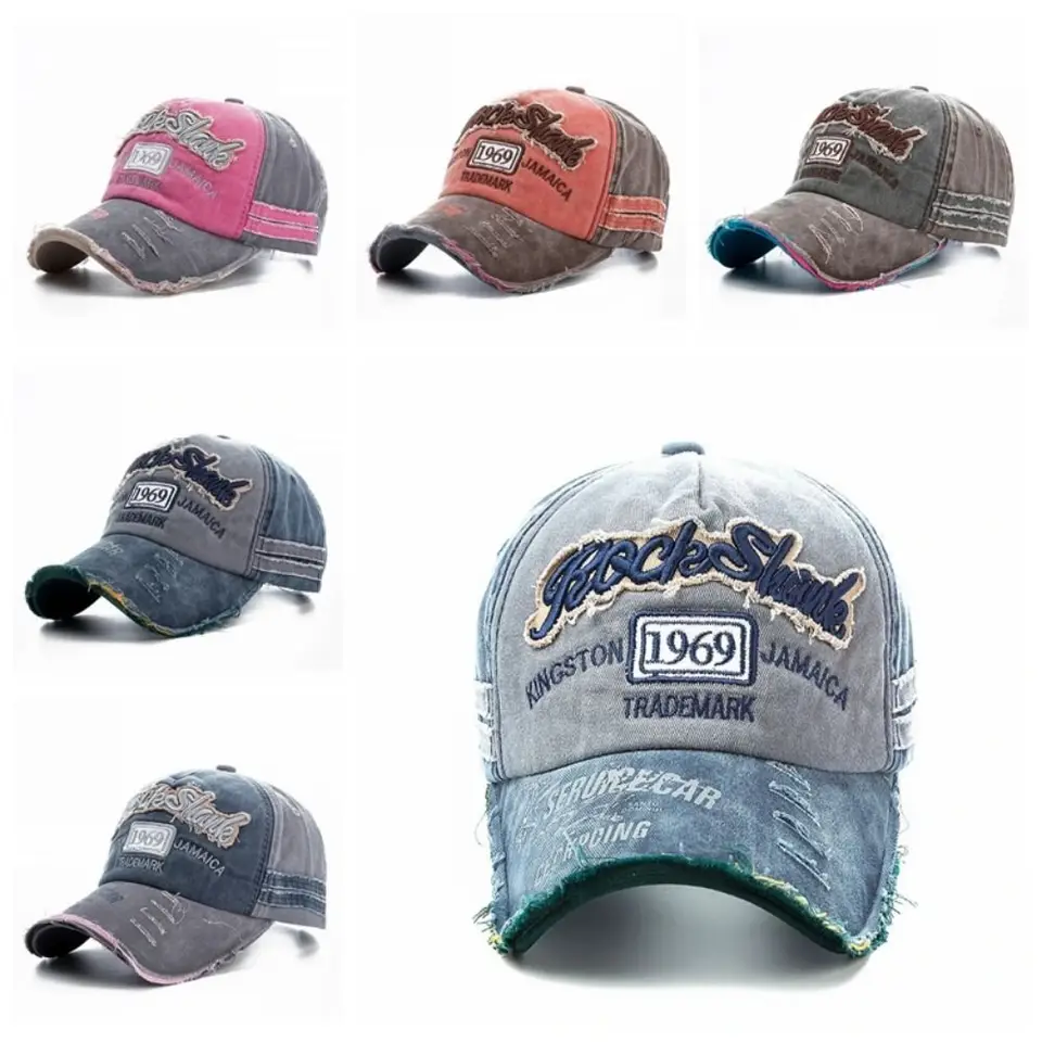 Vonkajšie džínsové písmená baseball čiapka vintage patchwork hip hop klobúky ocka cap cap vyšíva bavlna cvapback klobúk unisex