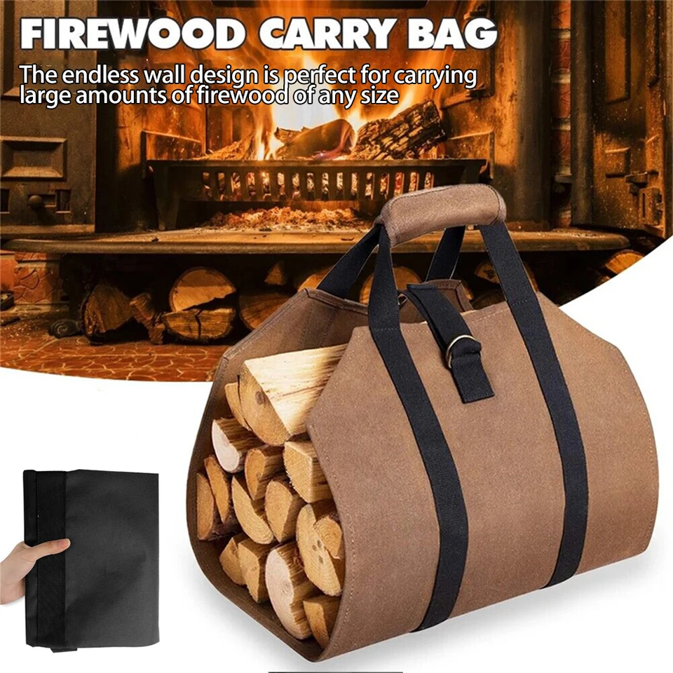 Vonkajšie prenosné odolné vrecká na skladovanie palivového dreva Outdoor Camping and Transport Storage Tašky 1pc