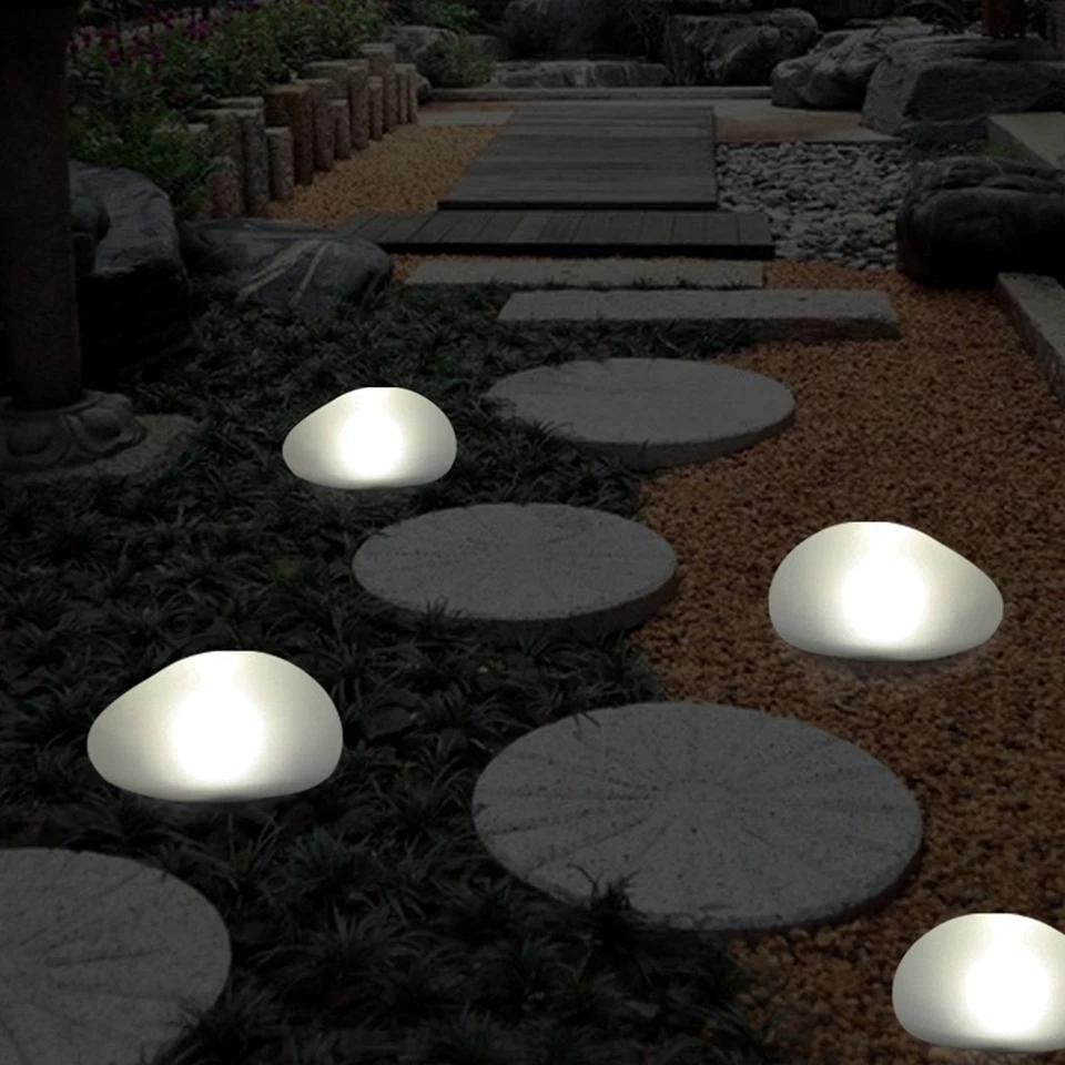 Vonkajšie solárne podzemné svetlo kamienok Lawn Light Home Garden Svetlo solárne záhradné kamenné svetlo