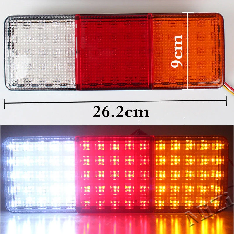Vonkajšie svetlo LED LED 12-V 75-LED TACK LIGHT Obdĺžnik TRAPE TRAILER STRAČNÉ ODDELÁVANIE SVETLÁ LISTRA Nízky príves zadný výstraž