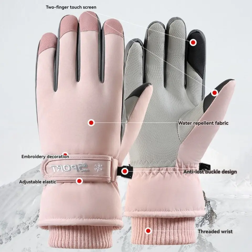 Vonkajšie športové ultralight zimné lyžiarske rukavice teplé protišmykové rukavice vodotesné zahusťované snowboardové rukavice motocykel Mittens
