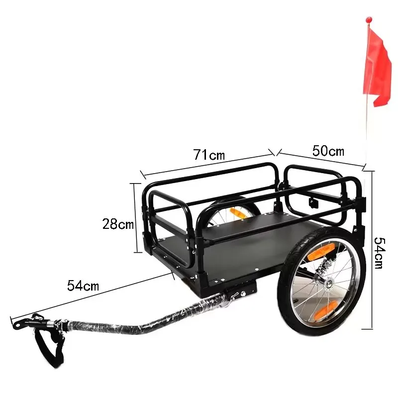 Vonkajší cyklistický príves prepravujúci tovar Plčajte tovar Trailer Camper s tovarom na bicykli zadný príves