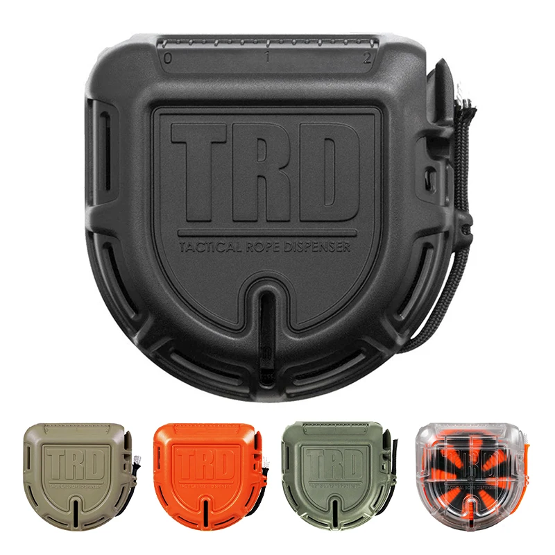 Vonkajší praktický taktický paracord ddispenser Outdoor TRD linka rýchle rezanie nástroja Paracord Storage Box pre vonkajšie kemping
