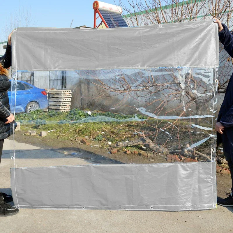 Vonkajší PVC plachta záhrada Transparentný stan viditeľná dažďová odolná látka Carwash Room Food Stalts