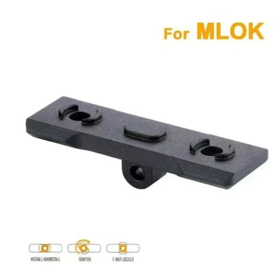 Vonkajší taktický MLok Keymod BIPOD Mount Handguard Adaptér Nízky profil Ar15 Puška príslušenstvo BIPODS Picatinny Rail