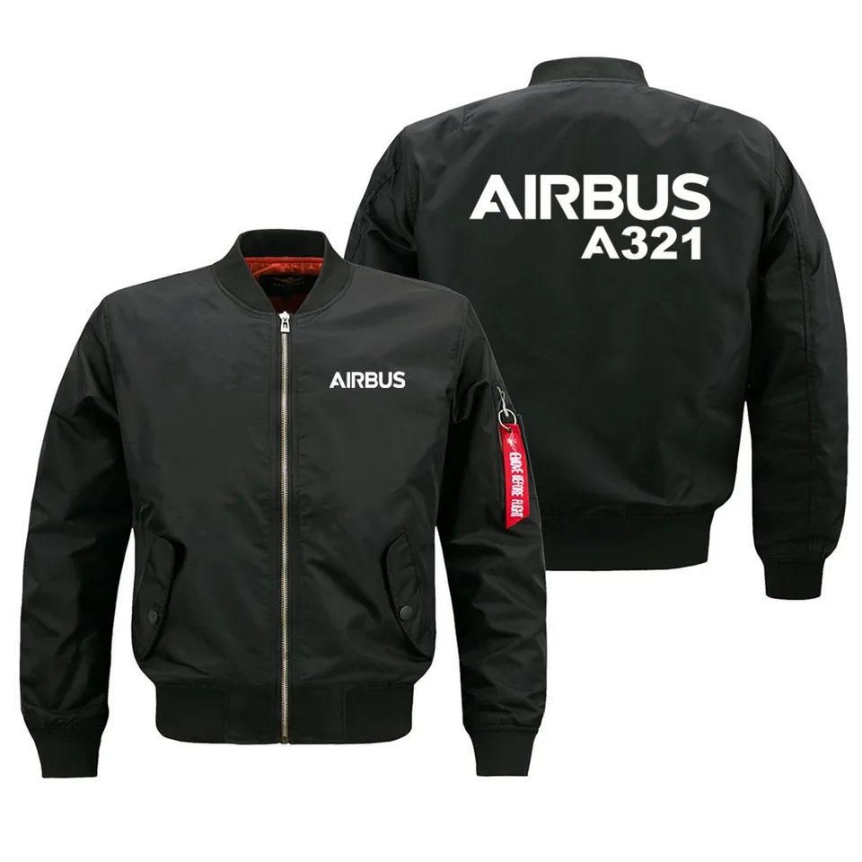 Vonkajší vojenský letecký letecký let Airbus A321 piloti MA1 Bomber Men Coats Coats Streetwear Man Casual Baseball Bunda