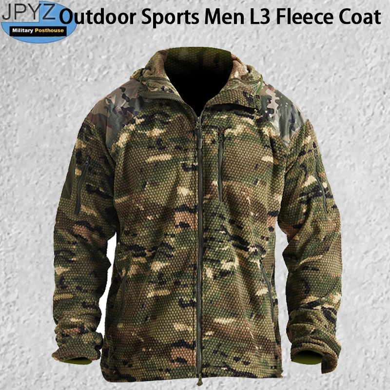 Vonkajší športovci muži L3 Fleece Coat WindoProof Cold Warm Battle Coat