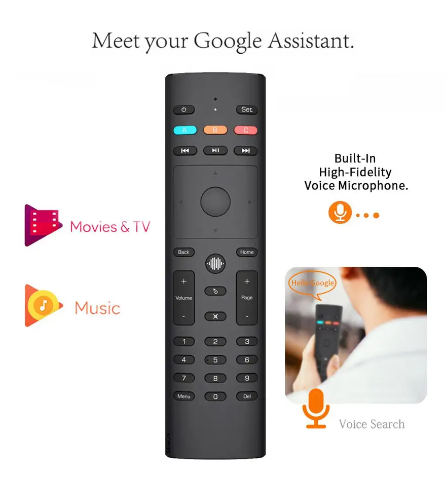 Vontar G40S hlasové diaľkové ovládacie prvky Air Mouse Wireless Mini Kyeboard s IR učením pre Android TV Box PC