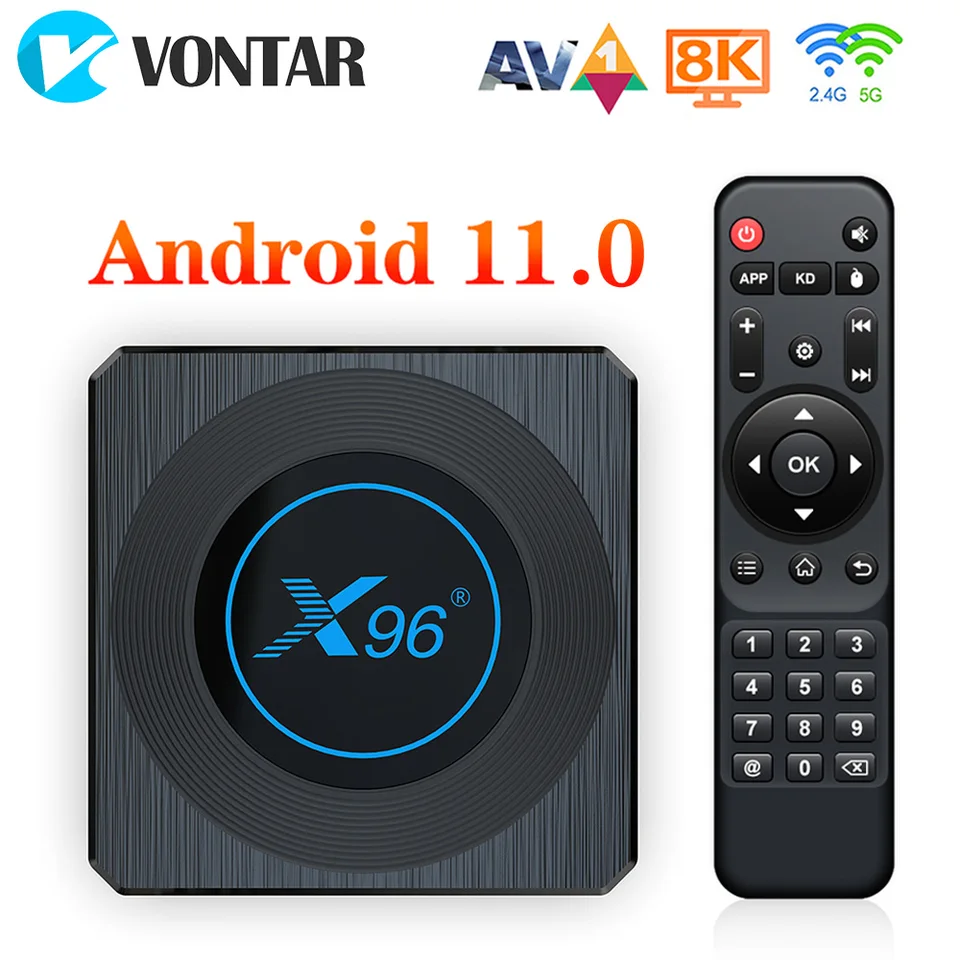 Vontar X96 X4 Amlogic S905X4 SMART RGB Light TV Box Android 11 4GB 64GB 32GB 2GB 16 GB WiFi médium prehrávač TVBOX 8K Set Top Box