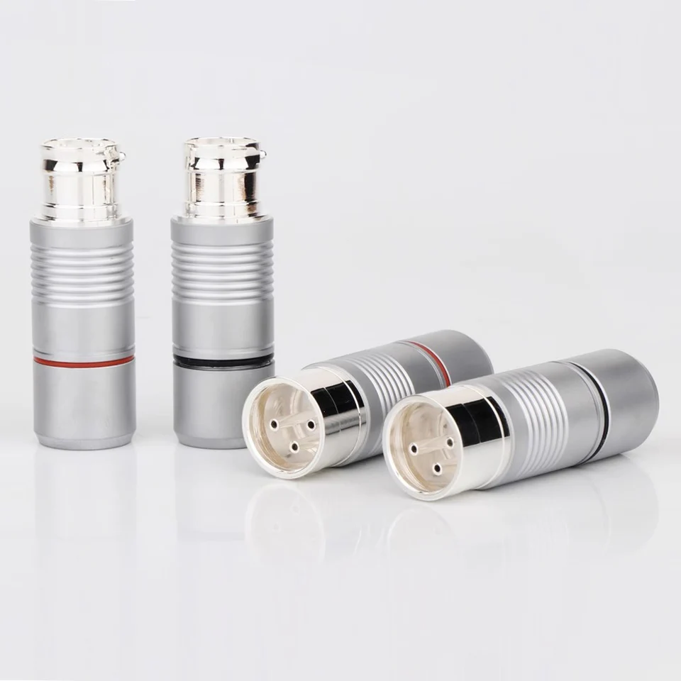 Voodoo hi-end strieborný mužský samec samice XLR konektor audio xlr vyvážený konektor pre zástrčku HIFI RCA