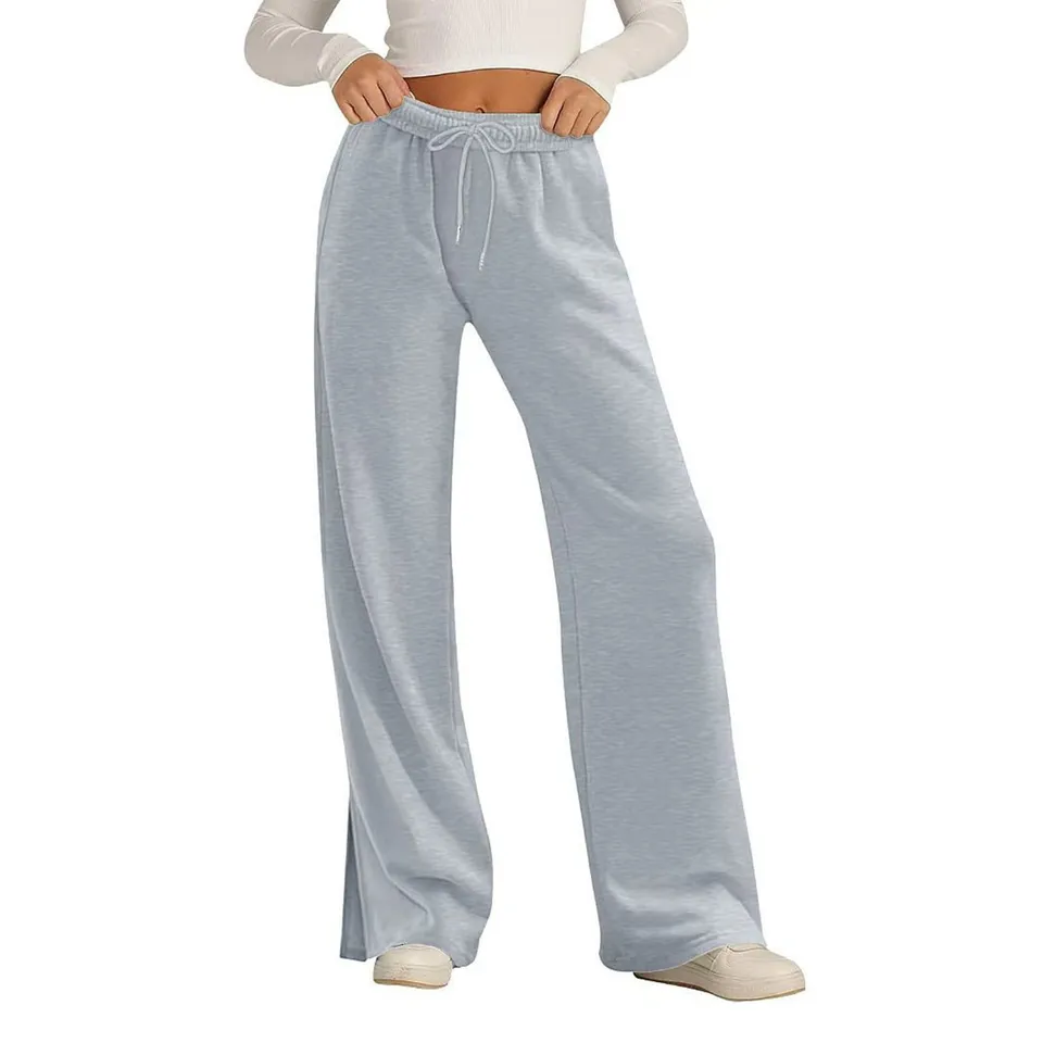 Voľné dámske široké nôtorky trendy trendy šnúrky s vysokým pásom, príležitostné nohavice jogger športový nohavice Žena ropa mjer