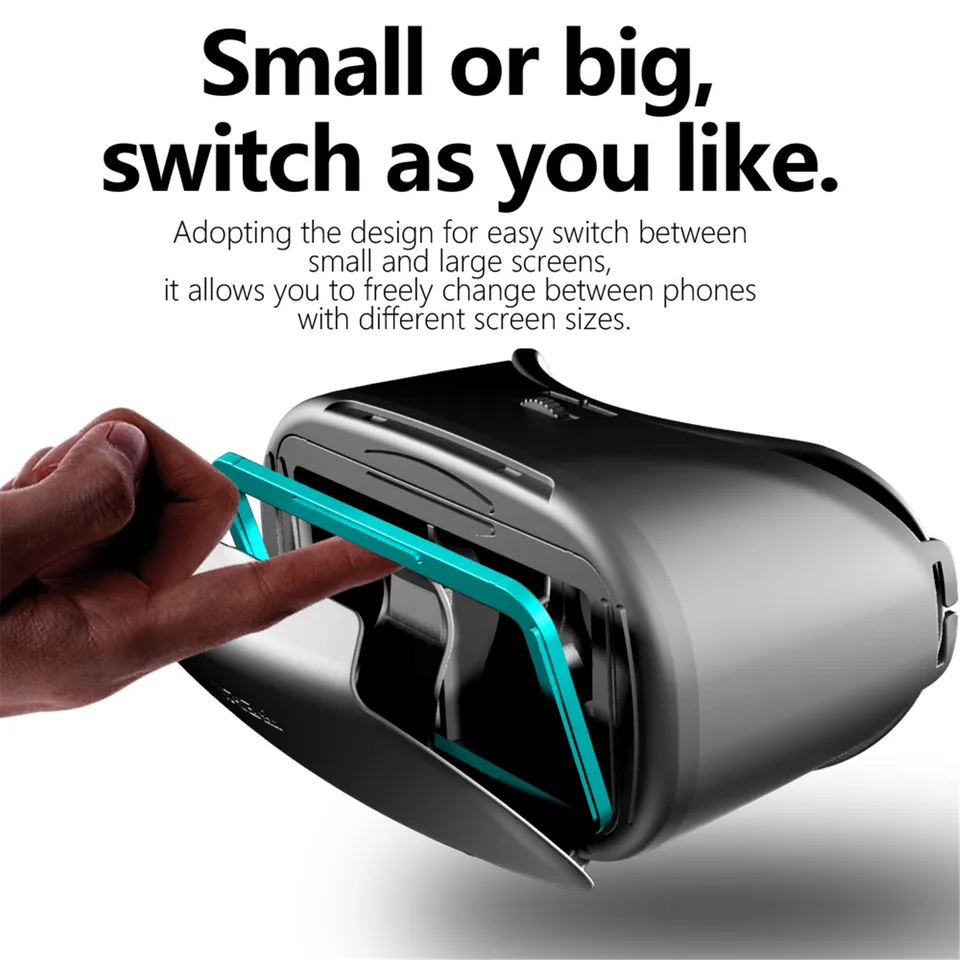 VR náhlavná súprava kompatibilná s smartfónmi 3D okuliare virtuálnej reality prilba Universal VR okuliare pre hry podporujú telefóny 7 palcov