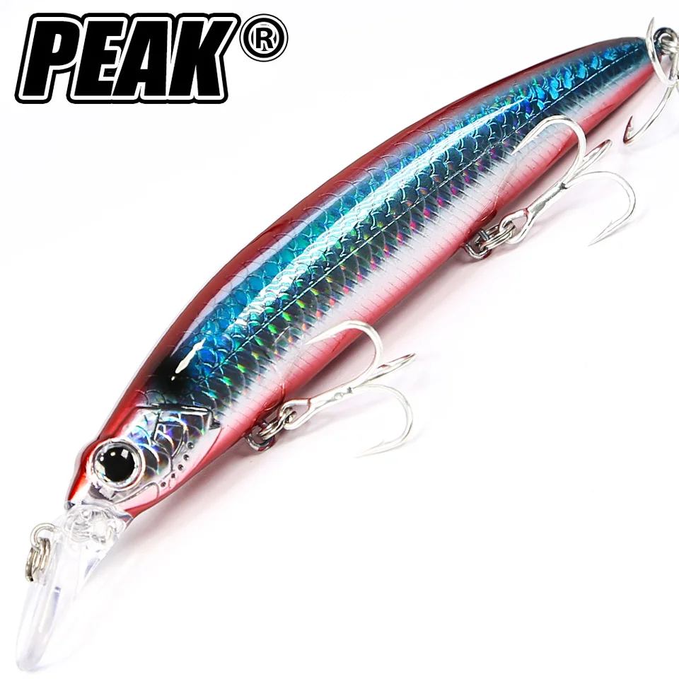 Vrcholový volfrámový rybársky rybolov Návrh 110 mm moria Jerkbait plávajúce Minnow dlhé odlievanie Wobblers Hard Swimbait Fishing Running for Seabobas