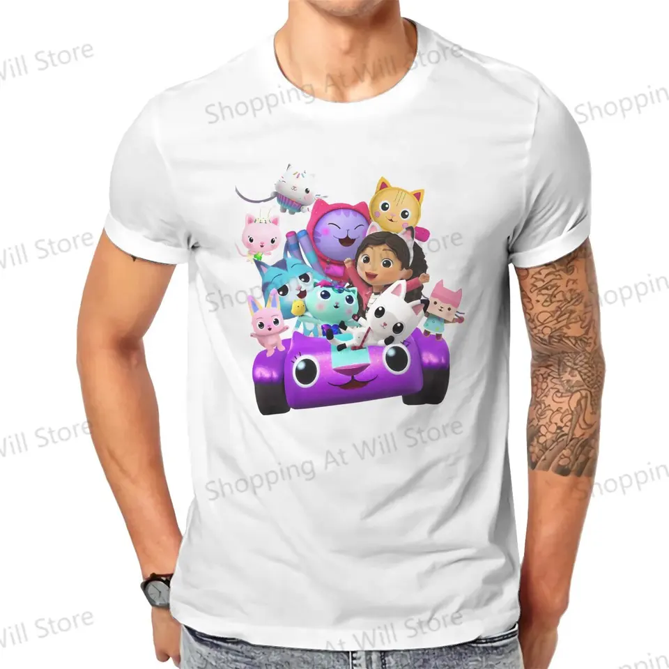 Vrcholy 100% bavlnená zábava Fashion Gabby's Dollouse Birthday Men's a Dámske tričká O krk s krátkym rukávom tričko s krátkym rukávom