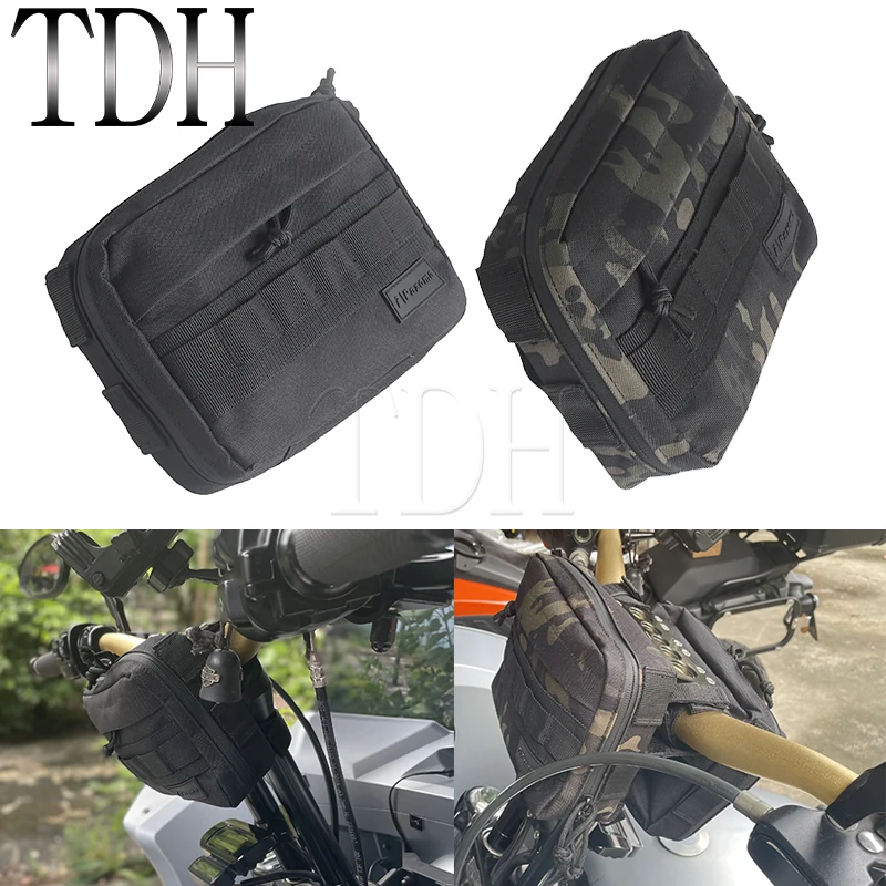 Vrecko na motocykle Bar Ballistic Nylon predné riadidlá cestovná taška pre Harley Dyna Softail Sportster XL Chopper Cruiser