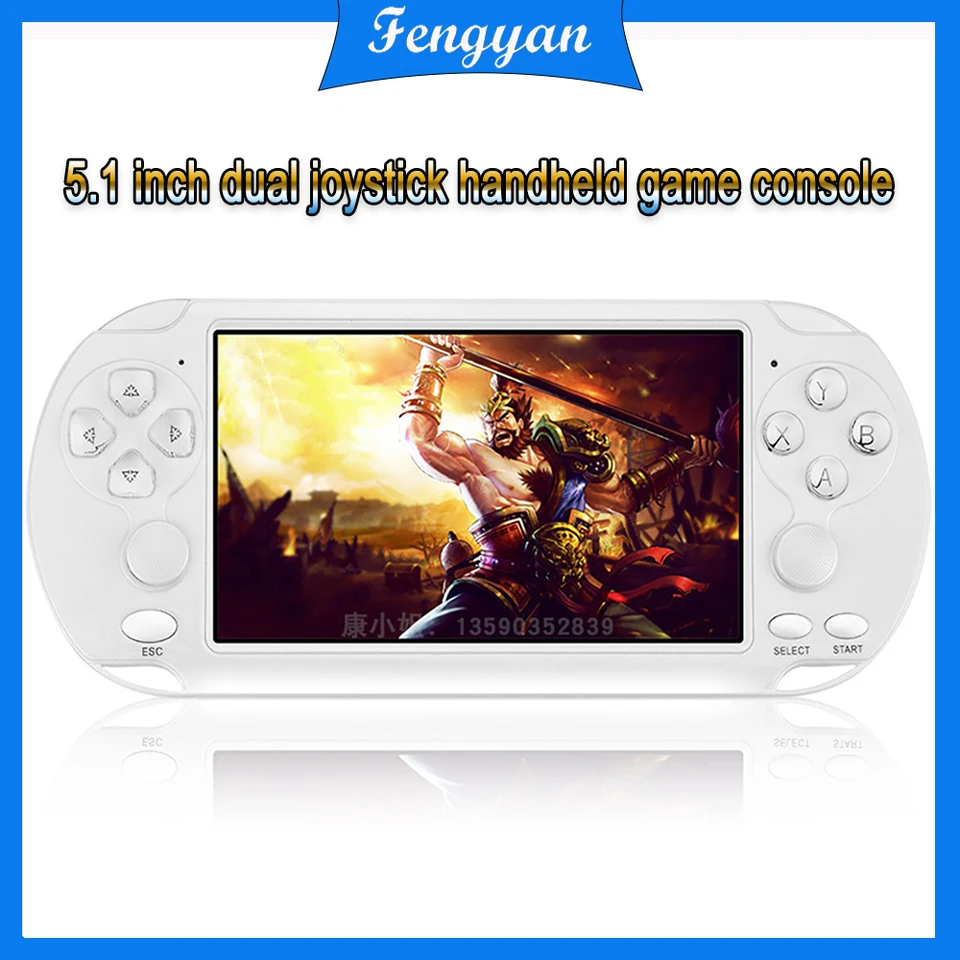 Vrecková herná konzola 5,1 palca HD prenosná prenosná zvuková videozáznam Nostalgic Classic Play X9S Dual Trave Gaming Zariadenie pre PSP