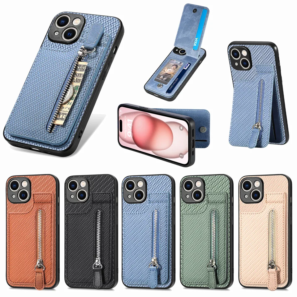 Vreckové puzdro na zips pre Oppo Realme 12 Pro Plus 11 10 9 5G 4G 6 Koža 2 VISA CARD SLOTS Magnetický zadný kryt