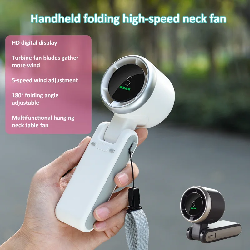Vreckový malý ventilátor prenosný skladací sklopný vysokorýchlostný turbo fanúšikov študent Outdoor Výkonný turbo ventilátor ruky drží mini fanúšikov Dropshipping